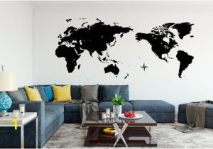 Winnie the Pooh Wall Mural Stencils World Map Handmade Quality Vinyl Wall Decal Sticker