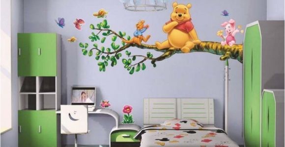 Winnie the Pooh Wall Mural Stickers Diy Winnie the Pooh Tree Branch Wall Sticker Decal Kids Home