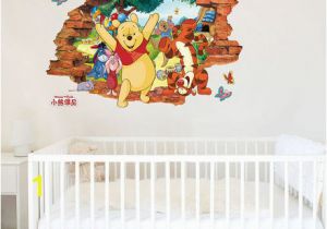 Winnie the Pooh Wall Mural Stickers Winnie the Pooh Nursery Wall Stickers Digital La S and