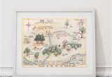 Winnie the Pooh Wall Murals 100 Acre Wood Map Sign Classic Winnie the Pooh Nursery