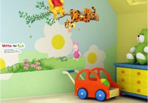 Winnie the Pooh Wall Murals Popular Cartoon Winnie the Pooh Home Decor Baby Kids Room Decoration