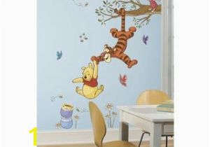 Winnie the Pooh Wall Murals Winnie the Pooh Swinging for Honey Peel and Stick Giant Wall Decals