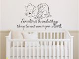 Winnie the Pooh Wall Murals Winnie the Pooh Wall Decal Quote sometimes the Smallest Things Take