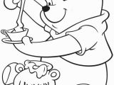 Winnie the Pooh with Honey Coloring Pages Winnie the Pooh Enjoying Tea with Honey Coloring Page