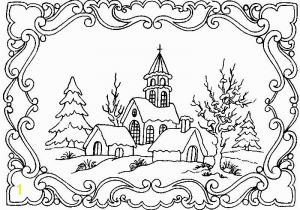 Winter Cabin Coloring Pages Winter Scene Coloring Pages for Adults Google Search