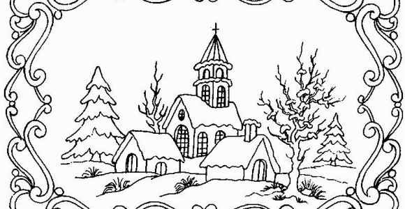 Winter Scene Coloring Pages Winter Scene Coloring Pages for Adults Google Search