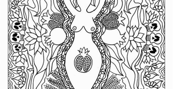 Winter solstice Coloring Pages Coloring Pages for Adults Mabon Sabbat Goddess Art Coloring Page