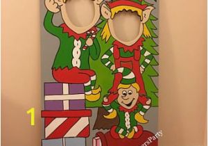 Winter Wonderland Wall Mural Snowman & Penguin Wooden Face In Hole Op Stand In
