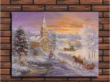 Winter Wonderland Wall Mural Winter Wonderland Decorations Hd Printing Snow Scene Mountain &church Mural Winter theme Party Home Christmas Decoration Indoor Christmas Decorations