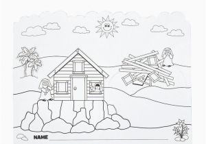 Wise and Foolish Builders Coloring Page 32 Wise and Foolish Builders Coloring Page In 2020
