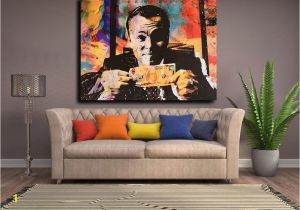 Wolf Of Wall Street Mural Wolf Wall Street Money Talks Abstract Canvas Wall Art Invincible