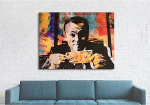 Wolf Of Wall Street Mural Wolf Wall Street Money Talks Abstract Canvas Wall Art