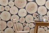 Wood Effect Wall Mural Chopped Beech Log Wall Mural Muralswallpaper
