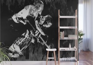 Wood Look Wall Mural Ice Hockey Goalie Wall Mural