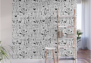 Wood Wall Mural Decal Stick and Poke Tattoo Wall Mural by Mailboxdisco