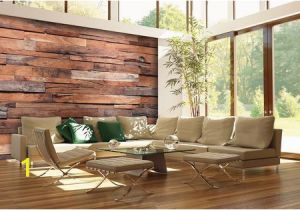 Wooden Planks Wall Mural Pin On Brick Wood & Metal Wallpaper