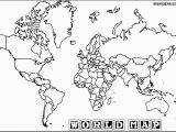 World Map Coloring Page with Countries World Map Coloring Pages