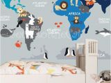 World Map Wall Mural for Nursery World Map Nursery Wall Decal Nursery Decor Wall Decal Nursery Map Decal Child Wall Decal Map Wall Decal World Decal World Map