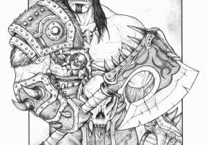World Of Warcraft Coloring Pages Grom Hellscream From Warcraft D Warlords Of Art Of