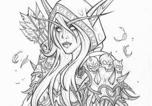 World Of Warcraft Coloring Pages Kal Dorei Sylvanas Windrunner