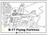 World War 2 Coloring Pages B17 Flying fortress