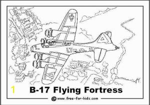 World War 2 Coloring Pages B17 Flying fortress