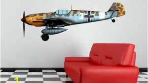 World War 2 Wall Murals World War 2 Airplane Messerschmidt Bf 109 Wall Decal Vinyl