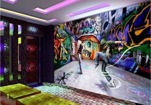 Wwe Mural Dancing Youth Graffiti Mural Backdrop 3d Stereoscopic Wallpaper