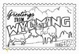 Wyoming Flag Coloring Page Coloring Book Page American Flag Printable New Postcard Coloring