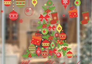 Xmas Wall Murals Us $3 6 Off Merry Christmas Festival Decor Wall Stickers Living Room Decoration Home Window Glass Decals Diy Xmas Tree Mural Art Poster In Wall