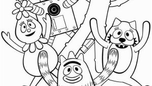 Yo Gabba Gabba Coloring Pages Yo Gabba Gabba Show for Kids Coloring Page Coloring Sun Di