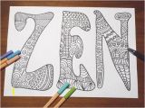 Yoga Poses Coloring Pages Zen Colouring Book Page Zentangle Relax Yoga Art therapy