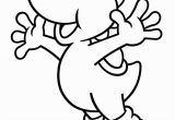 Yoshi Coloring Pages Printable Free Yoshi Jumping Coloring Page