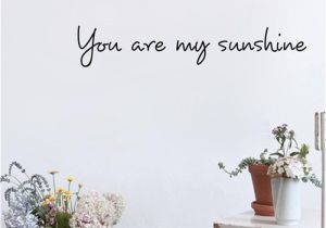 You are My Sunshine Wall Mural You are My Sunshine Wall Sticker Quotes Vinyl Self Adhesive Lovely Words and Letters Wall Art Decals for Bedroom Kids Room Decoration Stickers Wall