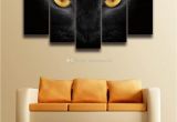 Zebra Print Wall Murals 2019 5 Panel Canvas Wall Art Picture Cat Eyes Animal Painting
