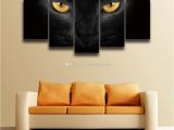 Zebra Print Wall Murals 2019 5 Panel Canvas Wall Art Picture Cat Eyes Animal Painting