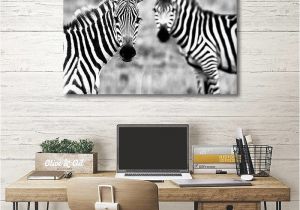 Zebra Print Wall Murals Highland Cow Prints Posters Wall Art for Living Room Bedroom