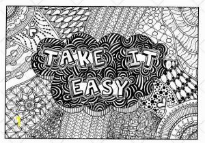 Zen Doodle Coloring Pages Printable Printable Adult Coloring Page Zendoodle Take It Easy