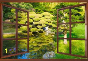 Zen Garden Wall Mural Wall Mural Window Self Adhesive Zen Garden Window View 3 Sizes Available Perfect T