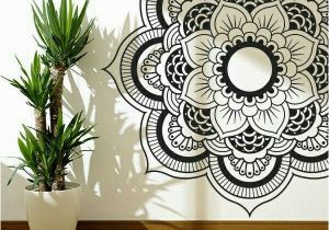 Zentangle Wall Mural Black White Mandala Wall Art Wall Decor Inspiration