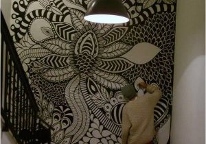 Zentangle Wall Mural Marianopadilla Mural Wall Painting Uni Posca On 19m² Wall