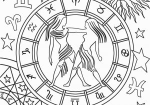 Zodiac Signs Coloring Pages Gemini Zodiac Sign Coloring Page