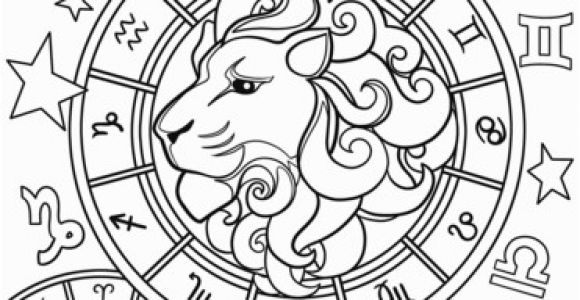 Zodiac Signs Coloring Pages Leo Zodiac Sign Coloring Page