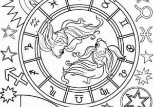 Zodiac Signs Coloring Pages Pisces Zodiac Sign Coloring Page